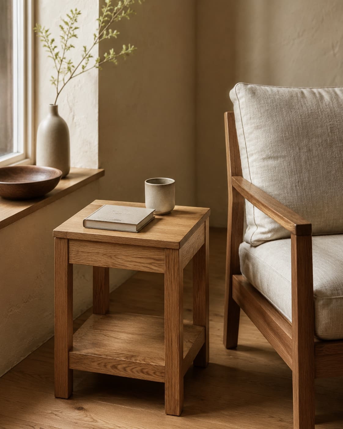 All included pieces in the Solid Wood Side Table